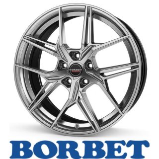 Borbet QX 8,5x20 5/112,0 ET30 Hyper Black Silver