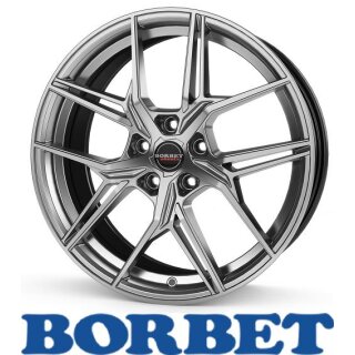 Borbet QX 8,5x20 5/114,3 ET45 Hyper Black Silver