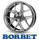 Borbet QX 8,5x20 5/114,3 ET45 Hyper Black Silver
