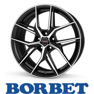 Borbet QX 8x19 5/108,0 ET50 Black Polished matt