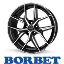 Borbet QX 8x19 5/112,0 ET40 Black Polished matt