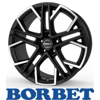 Borbet XV 9,5x19 5/112,0 ET35 Black Polished matt