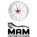 MAM RS4 7x16 4/100,0 ET35 matt Silver Painted