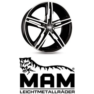 MAM A1 8x18 5/112,0 ET30 Black Frontpoliert