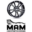 MAM A5 8x19 5/112,0 ET30 Black Frontpoliert