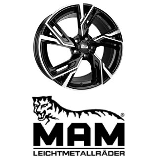 MAM RS5 7x16 5/112,0 ET40 Black Frontpoliert
