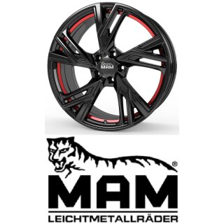 MAM RS5 8x18 5/120,0 ET35 Black Painted Red Inside