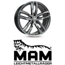 MAM RS3 8x18 5/114,3 ET45 matt Palladium Frontpoliert