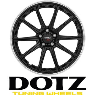 Dotz Sonoma 9,5x19 5/112,0 ET25 Black Matt/poliertshed Lip