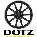 Dotz Sonoma 9,5x19 5/112,0 ET44 Black Matt/poliertshed Lip