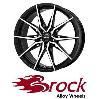 Brock B42 8x18 5/114,3 ET45 Schwarz Glanz Voll-Poliert