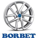 Borbet N 8x19 5/112 ET44.9 crystal silver