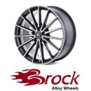 Brock B43 10x19 5/112 ET46 Schwarz Glanz Voll-Poliert