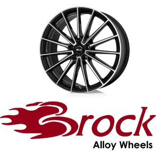 Brock B43 10x21 5/112 ET20 Schwarz Glanz Voll-Poliert