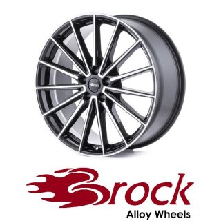 Brock B43 10x21 5/130 ET39 Schwarz Glanz Voll-Poliert
