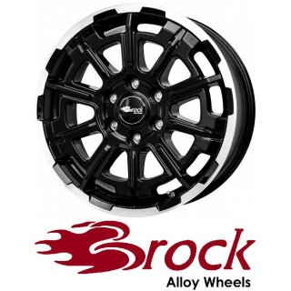 Brock B45 7x17 5/120 ET47 Schwarz Glanz Voll-Poliert