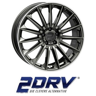 2DRV by Wheelworld WH39 10x22 5/112 ET40 Dark gunmetal full painted with full machined lip