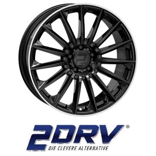 2DRV by Wheelworld WH39 10x22 5/114.3 ET40 Black glossy painted with full machined lip