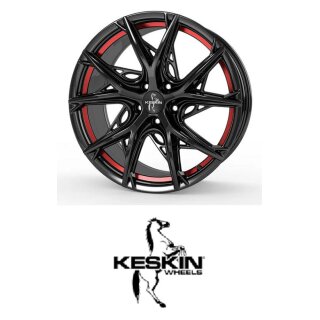 Keskin-Tuning KT24 8,5x19 5/114.3 ET45 BLACK PAINTED RED INSIDE