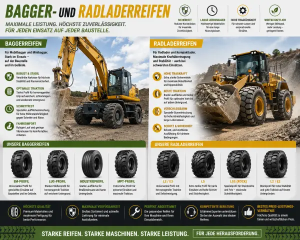 Bagger- und Radladerreifen 23.5 R25 kaufen bei FT Reifen