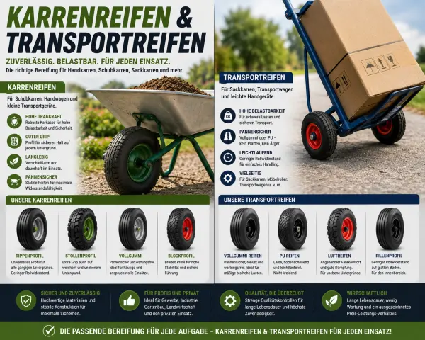 Karrenreifen und Transportreifen kaufen bei FT Reifen