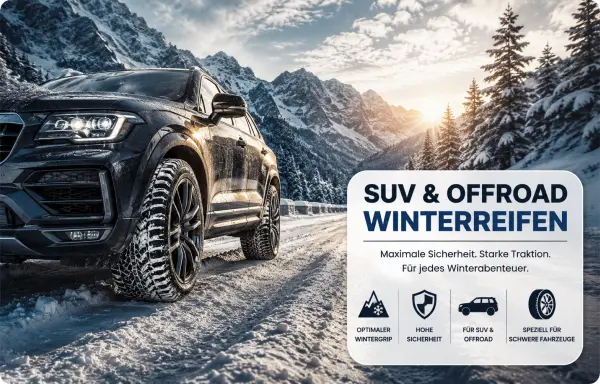 SUV und Offroad Winterreifen kaufen für SUVs und 4x4 Fahrzeuge bei winterlichen Straßenbedingungen